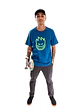 Polera Manga Corta Spitfire Bighead Hombre Azul - Miniatura 6