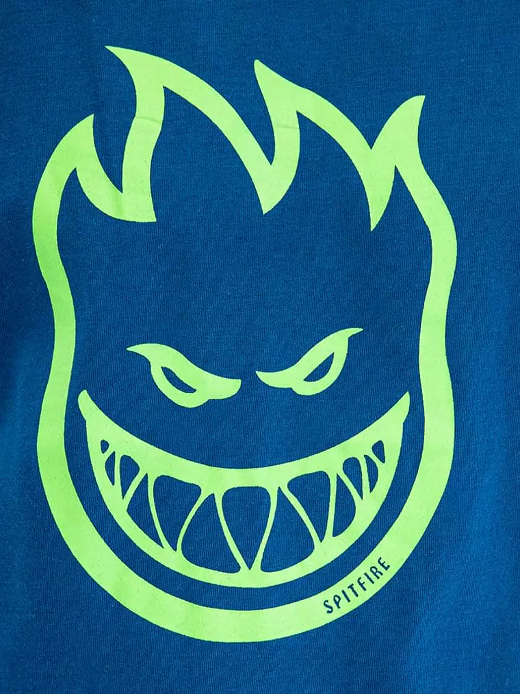 Polera Manga Corta Spitfire Bighead Hombre Azul 5
