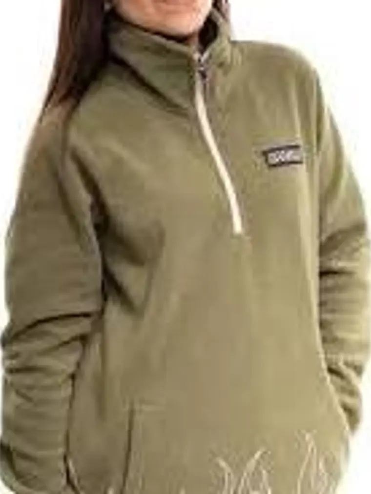 Polerón Polar De Mujer Spitfire 360 Half Zipper Verde Talla L 1