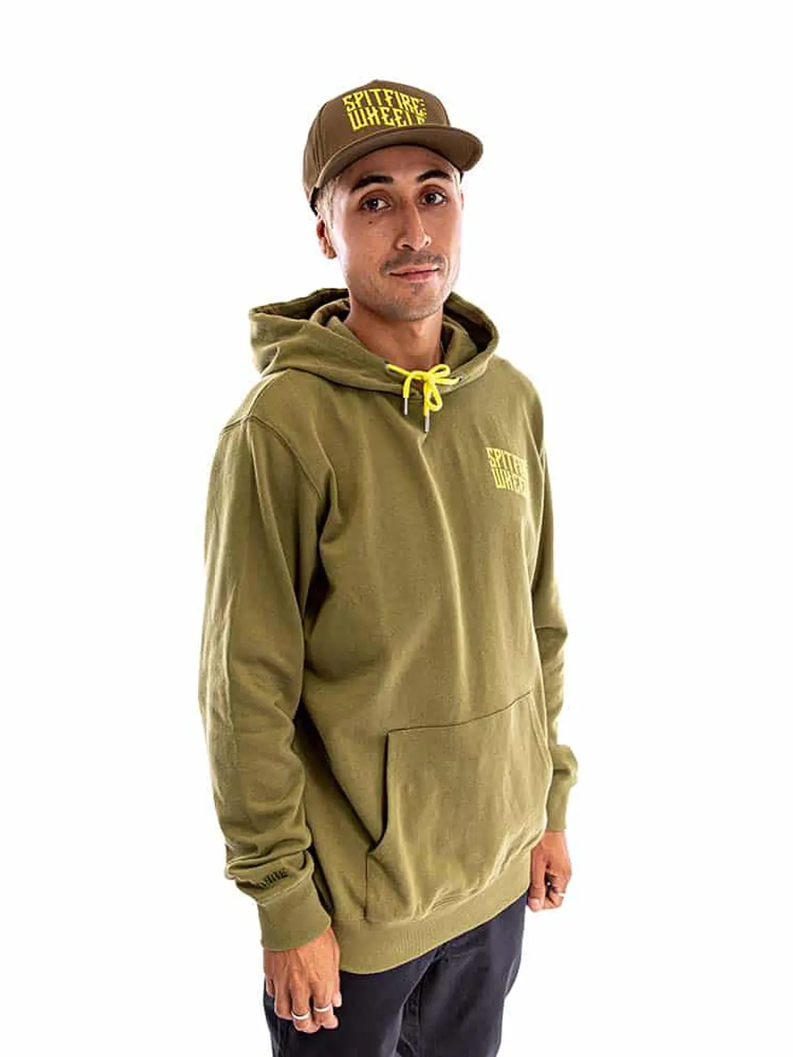 Polerón Hoodie Spitfire Wheels Hombre Verde Oscuro 5
