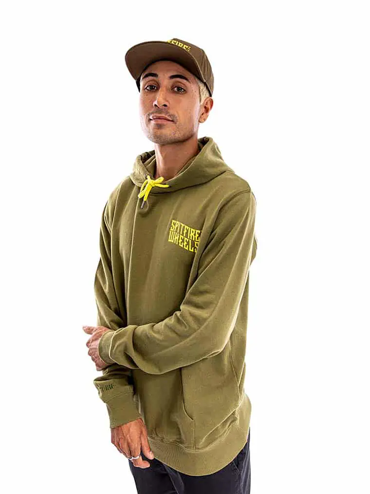 Polerón Hoodie Spitfire Wheels Hombre Verde Oscuro 9