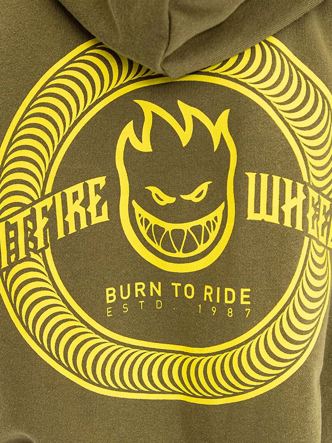 Polerón Hoodie Spitfire Wheels Hombre Verde Oscuro 7