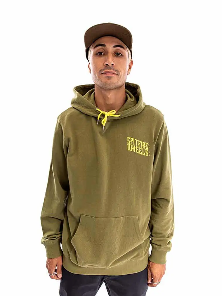 Polerón Hoodie Spitfire Wheels Hombre Verde Oscuro 2