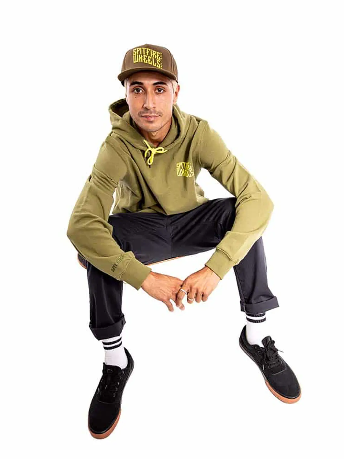 Polerón Hoodie Spitfire Wheels Hombre Verde Oscuro 3