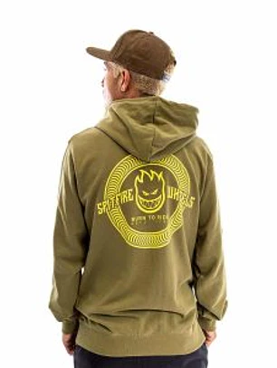 Polerón Hoodie Spitfire Wheels Hombre Verde Oscuro