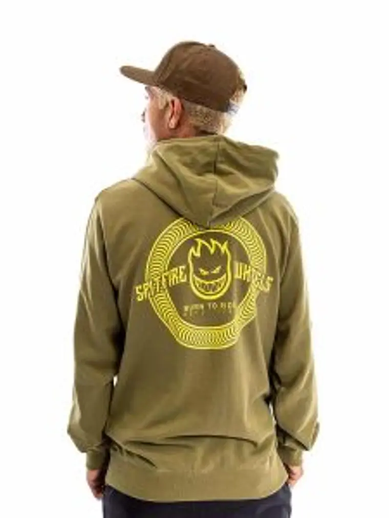 Polerón Hoodie Spitfire Wheels Hombre Verde Oscuro 1