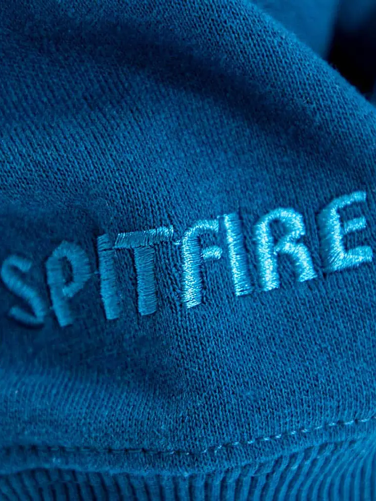 Polerón Hoodie Canguro Spitfire Hombre Azul 7
