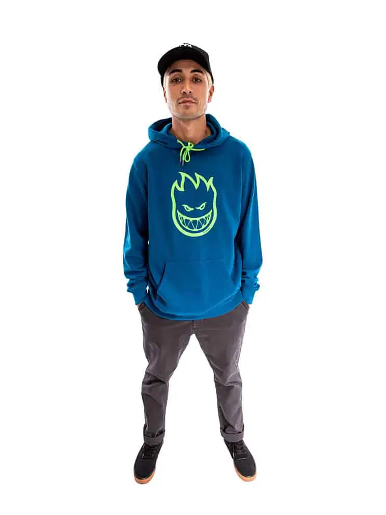 Polerón Hoodie Canguro Spitfire Hombre Azul 5