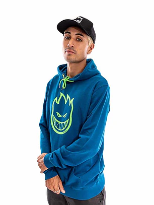 Polerón Hoodie Canguro Spitfire Hombre Azul