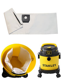  Dos Bolsas para  Aspiradora Stanley 4 Hp 2,5 Gallon Modelo SL 18135P - Lavables