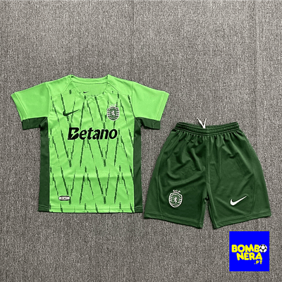 Conjunto Alternativa Sporting 2024/25 com Meias - CRIANÇA