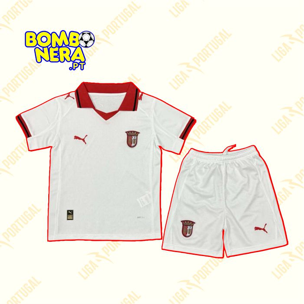 Conjunto Alternativo SC Braga 2025/26 - CRIANÇA