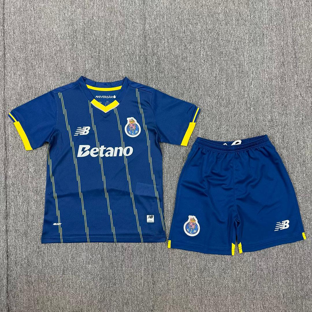 Conjunto Alternativo FC Porto 2025/26 - CRIANÇA - Comemorativa 15 anos Liga Europa