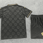 Conjunto Alternativo Preto de Portugal 2026 com Meias - Mundial - CRIANÇA