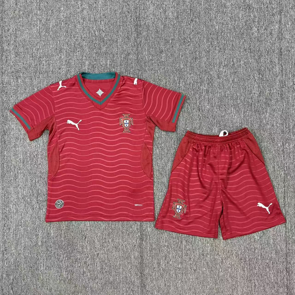 Camisola Principal de Portugal 2026 com Meias - Mundial - CRIANÇA