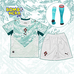 Conjunto Alternativo de Portugal 2026 com Meias - Mundial - CRIANÇA