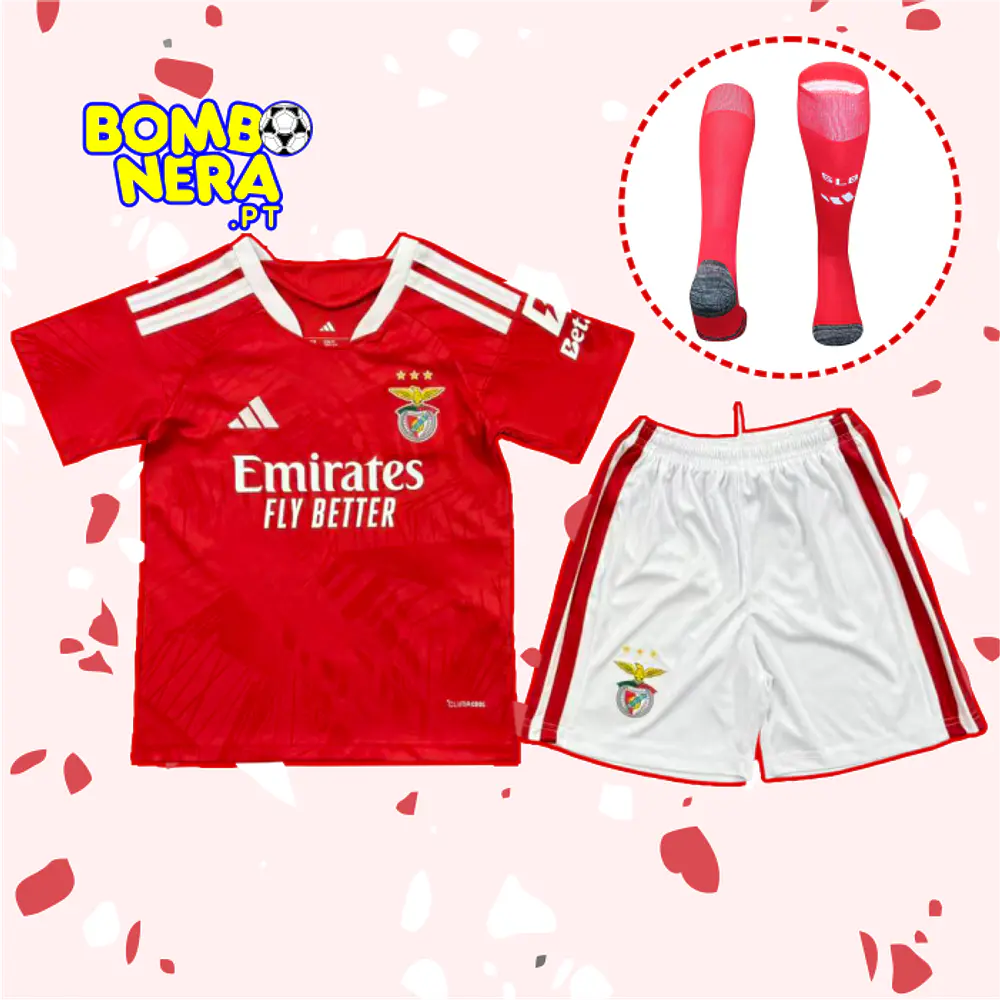 Conjunto Benfica 2026/27 com meias - CRIANÇA