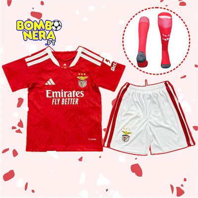 Conjunto Benfica 2026/27 com meias - CRIANÇA