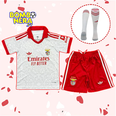 Conjunto Alternativo Benfica 2026/27 com meias - CRIANÇA