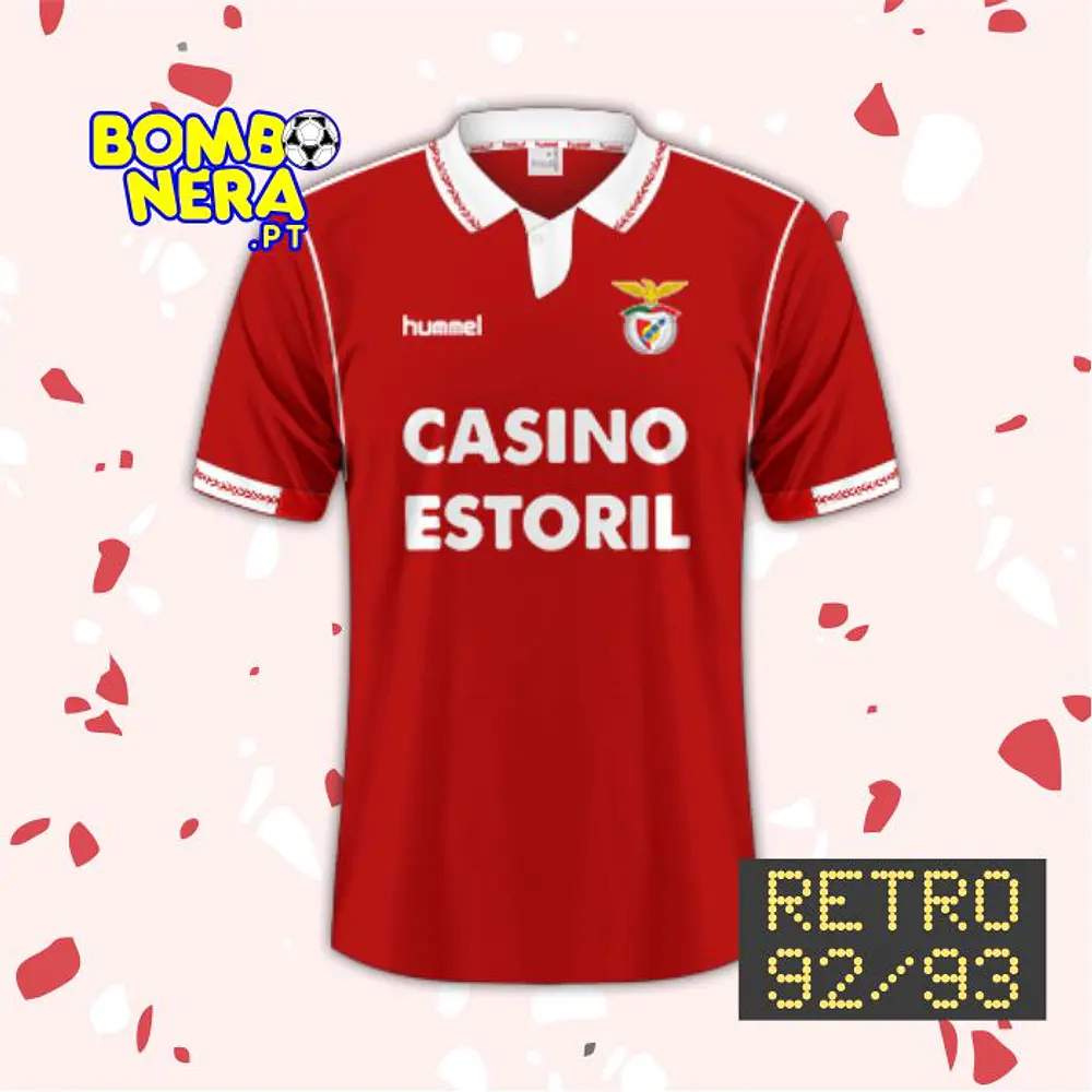 Camisola Principal SL Benfica 1992/93 - Casino Estoril