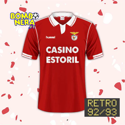 Camisola Principal SL Benfica 1992/93 - Casino Estoril
