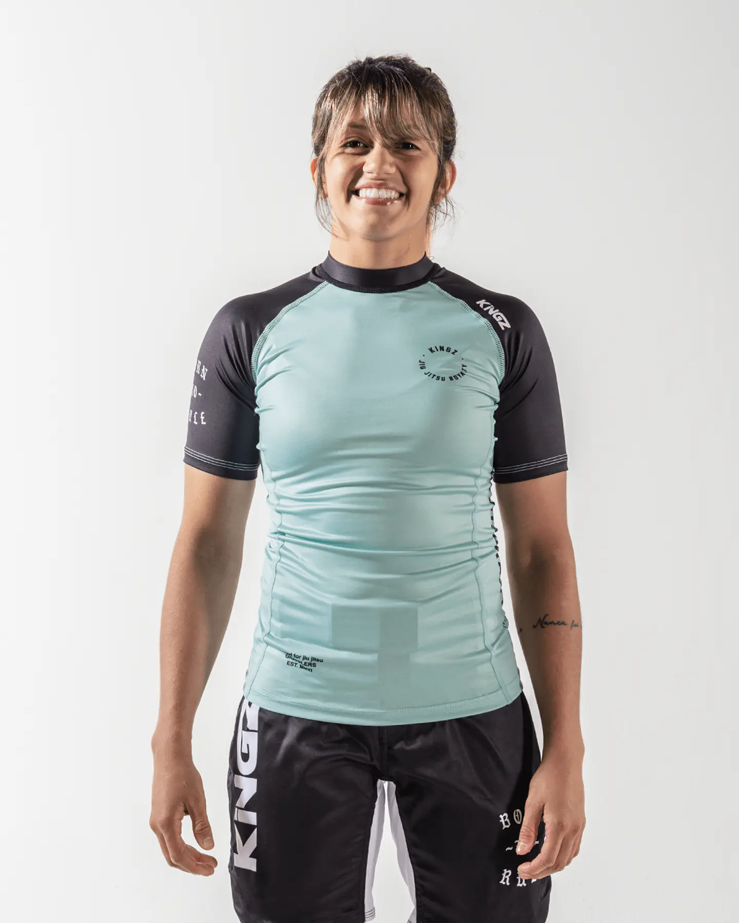 Kingz Born To Rule Women's S/S Rashguard Teal 2