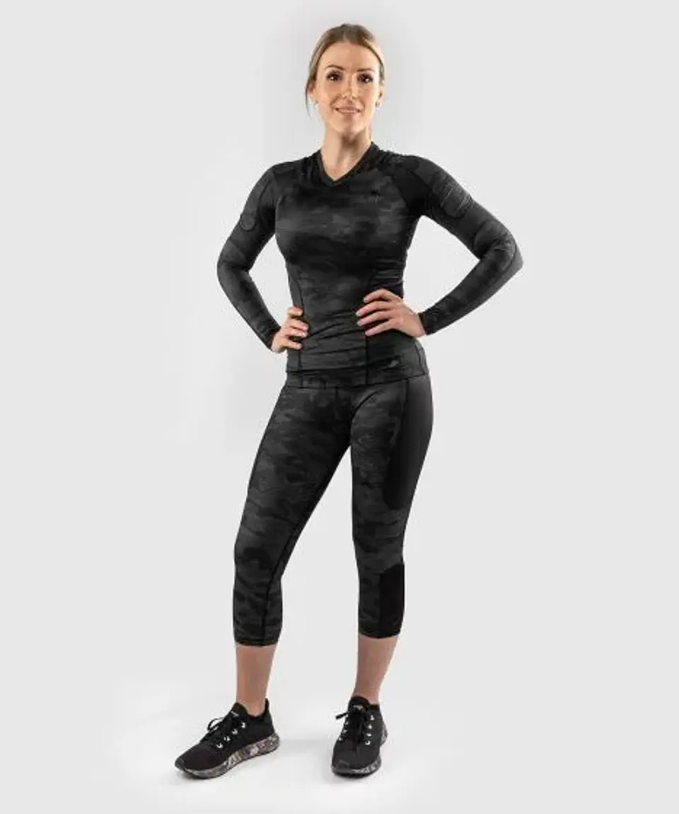 Venum Defender long sleeve Rashguard - for women - Black/Black 2