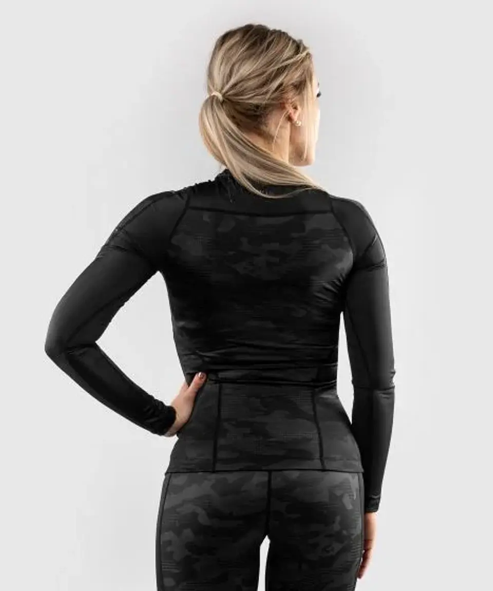 Venum Defender long sleeve Rashguard - for women - Black/Black 6