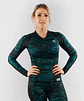 Venum Defender long sleeve Rashguard - for women - Black/Green - Miniatura 1