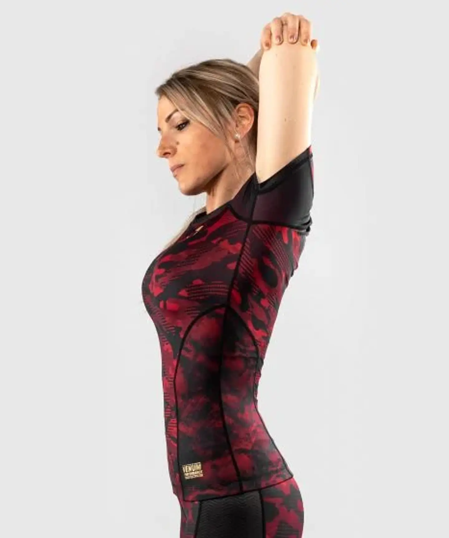 Venum Defender Rashguard - Short Sleeves - Black/Red 4