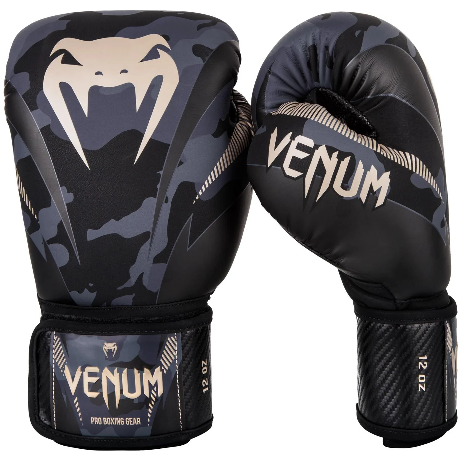 Venum Impact Boxing Gloves - Dark camo/Sand