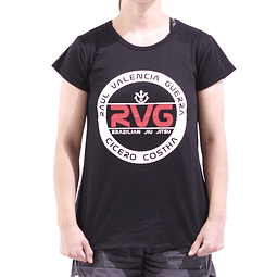 Polera RVG Negra Logo - Femenina 