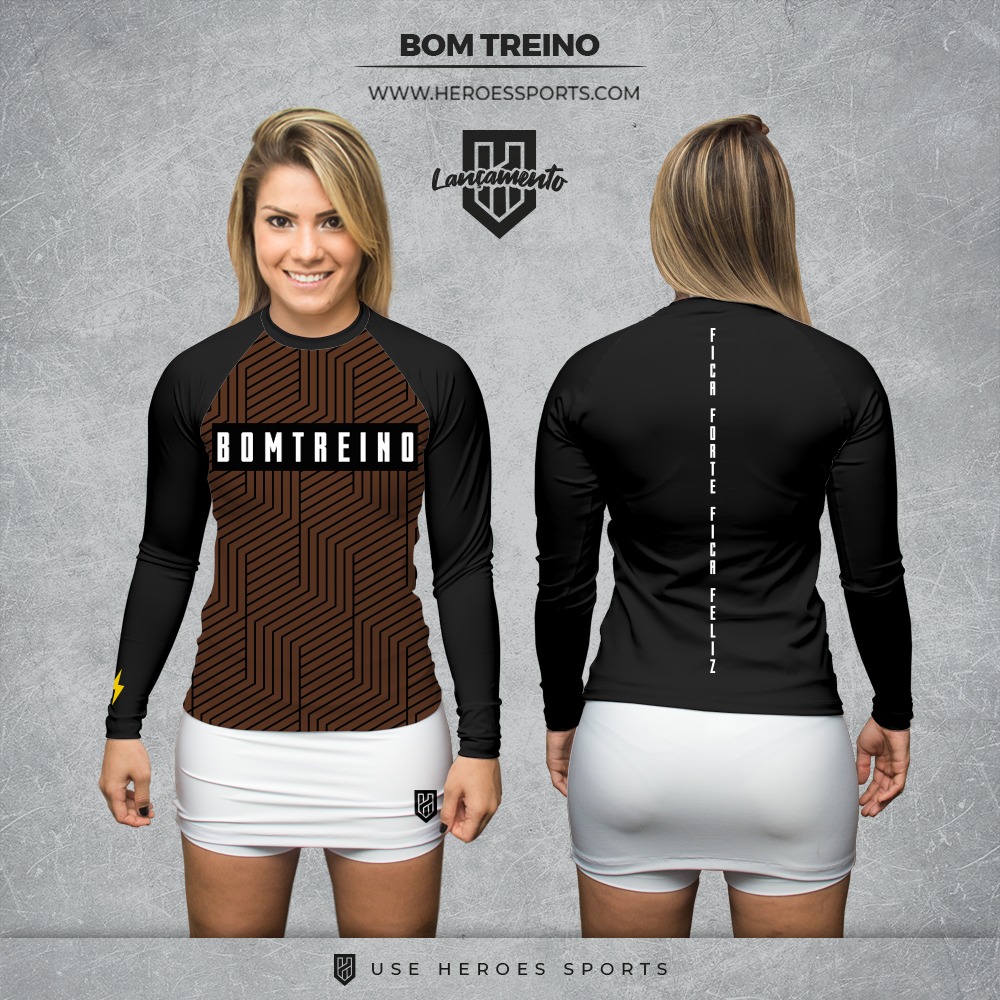 Rashguard Bomtreino  BT V22 Brown ML Femenino