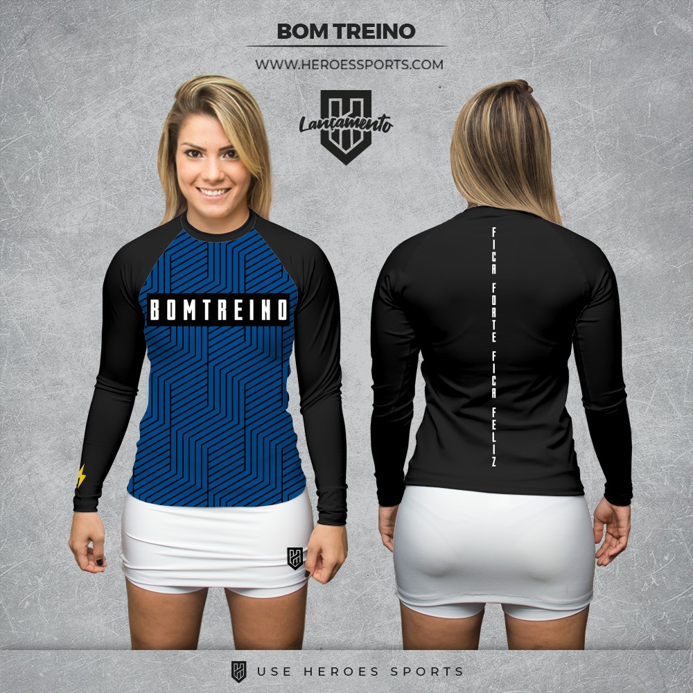 Rashguard Bomtreino  BT V22 Blue ML Femenino