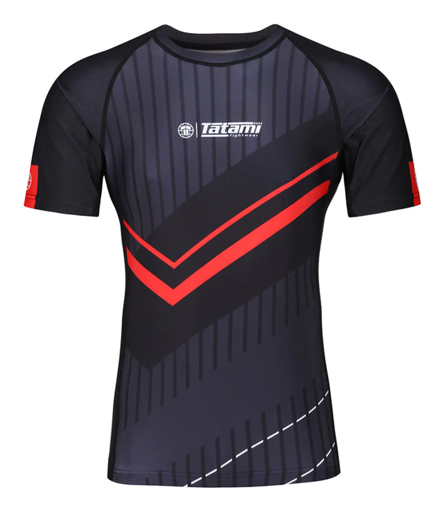 Rashguard Tatami Abstract Rashguards Black/Red 2
