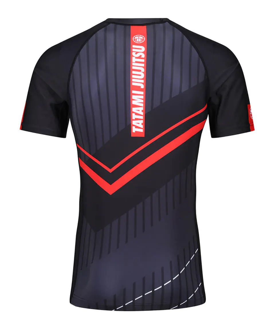Rashguard Tatami Abstract Rashguards Black/Red 3