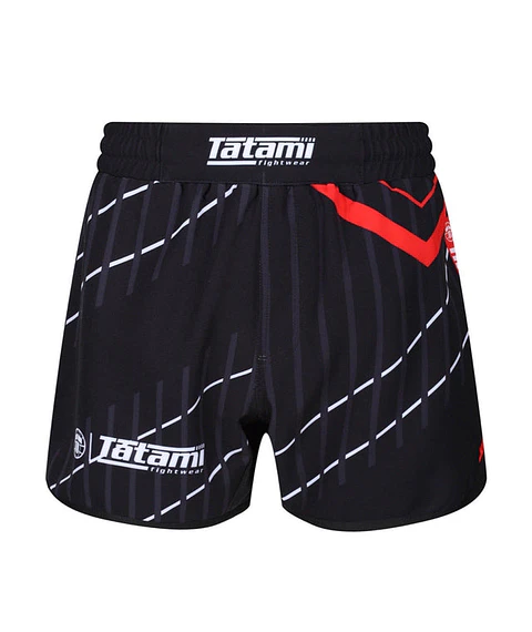 Short Tatami Abstract High Cut Shorts Black/Red 