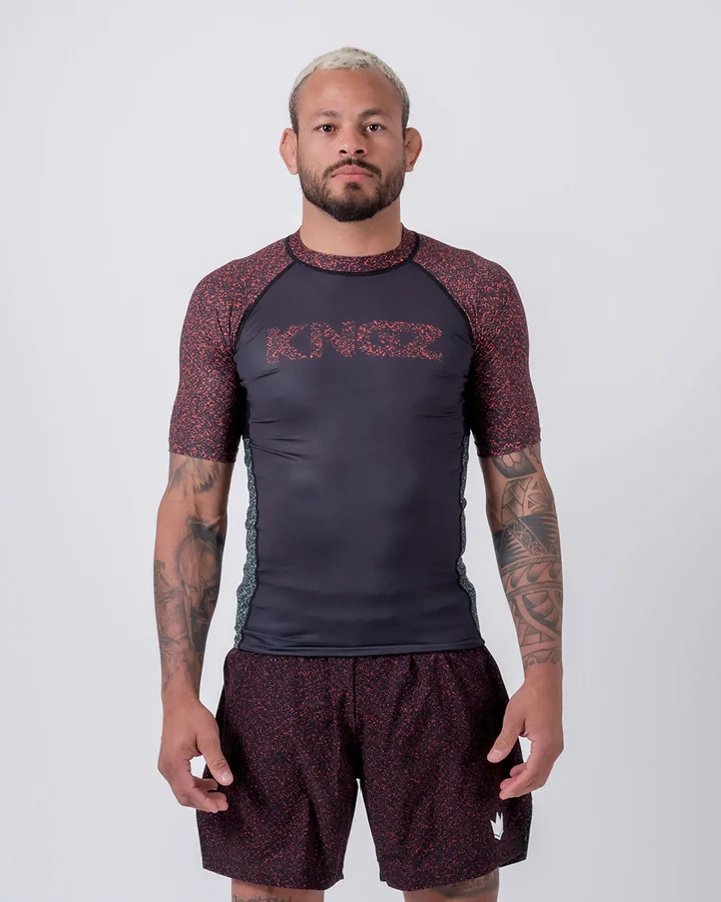 Rashguard Kingz Noise Red/Green 1