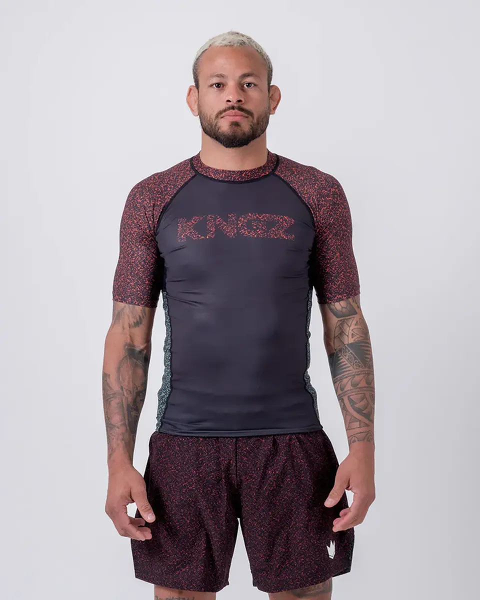 Rashguard Kingz Noise Red/Green 1