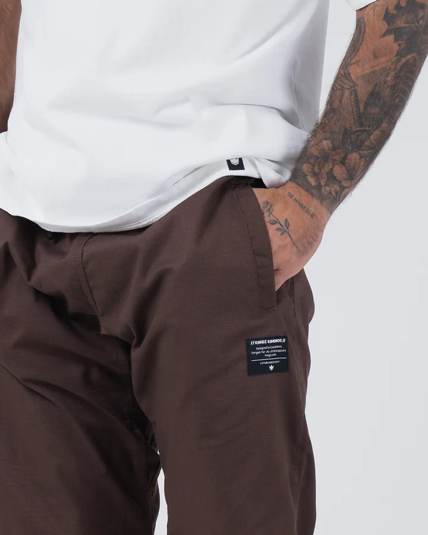Pantalon Kingz Casual Rip Stop Brown 6