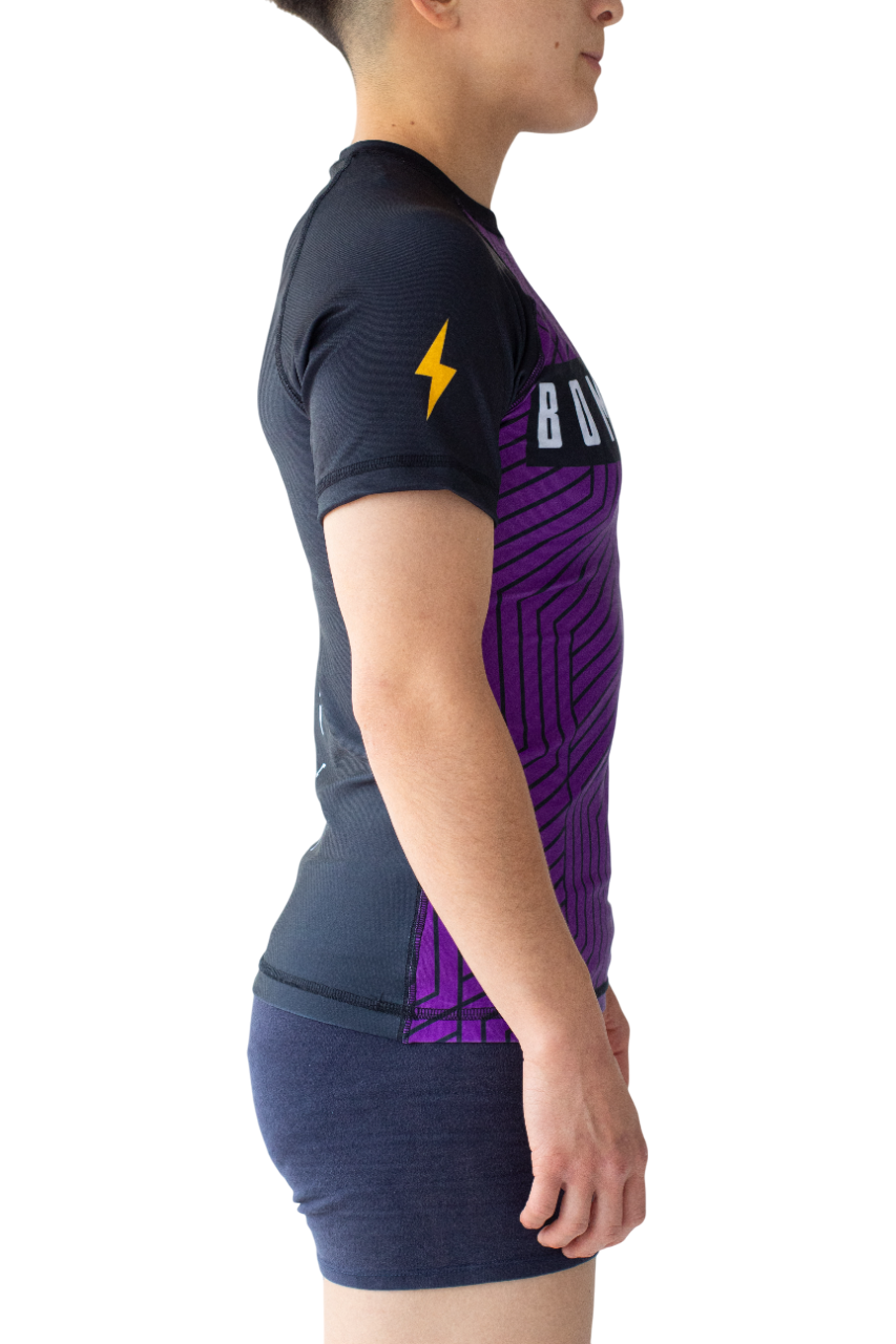 Rashguard Bomtreino  BT V22 Purple MC Femenino