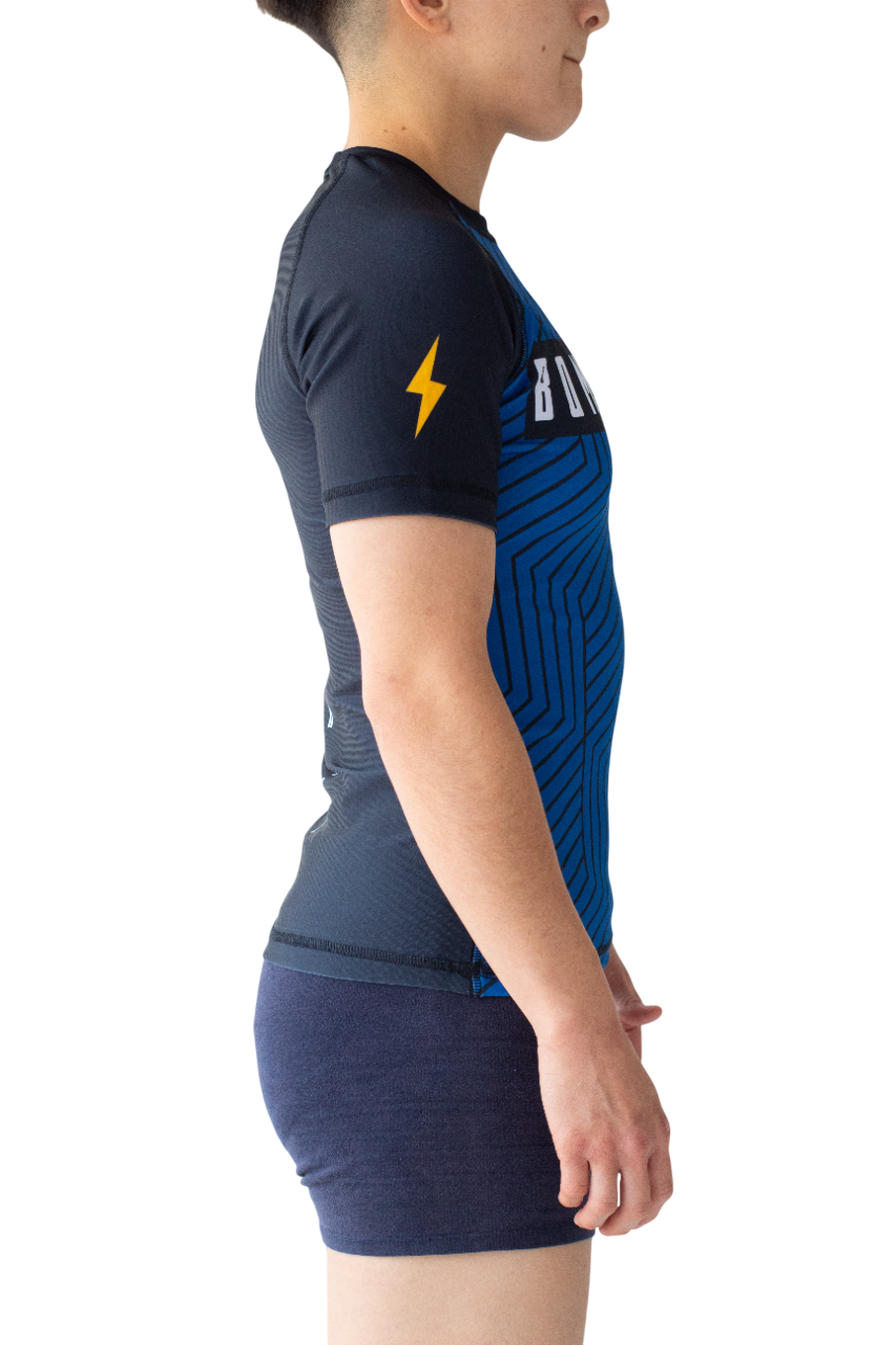 Rashguard Bomtreino  BT V22 Blue MC Femenino