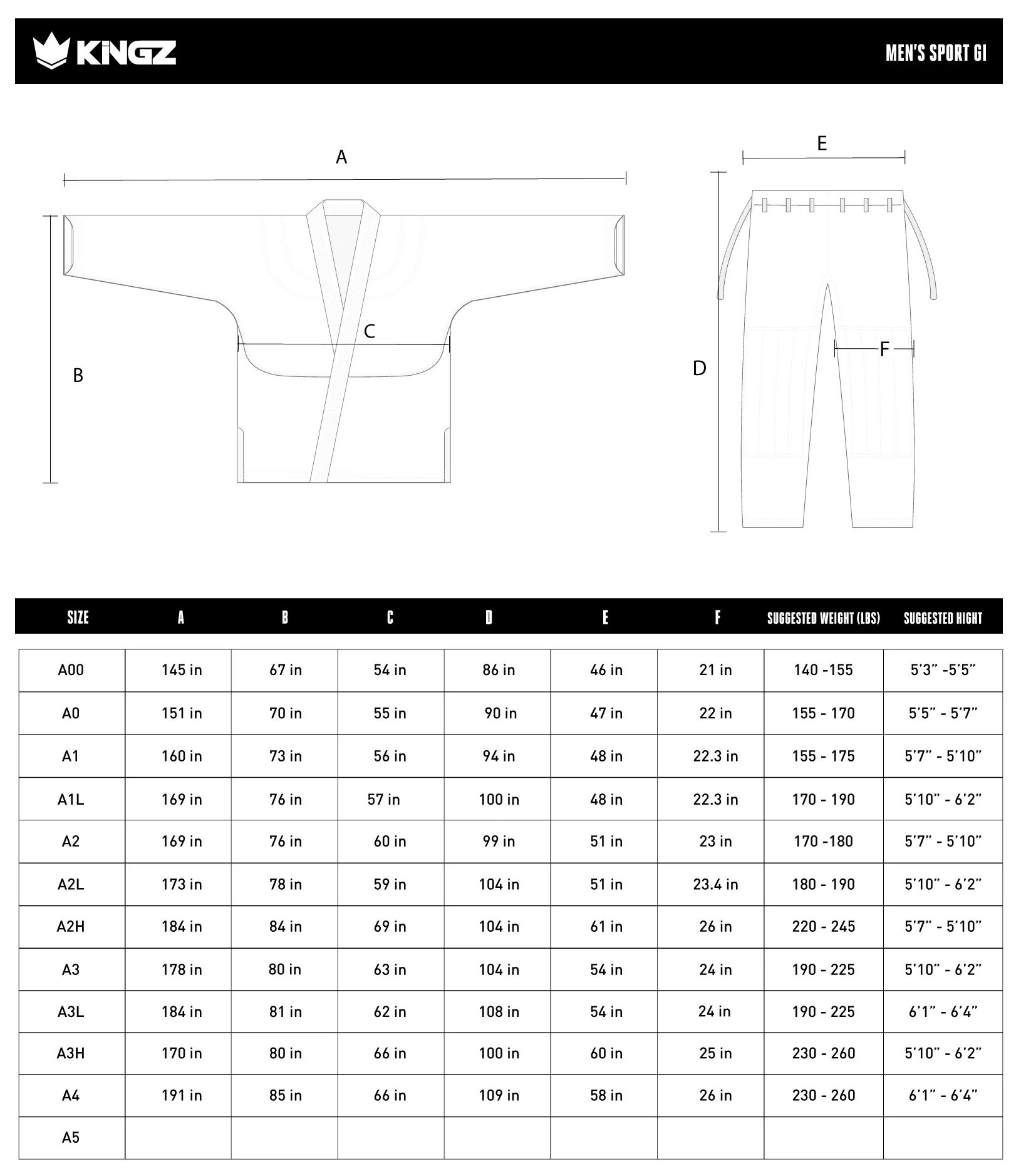  Pre-Venta Kimono Kingz Sport Gi 2.0 Black