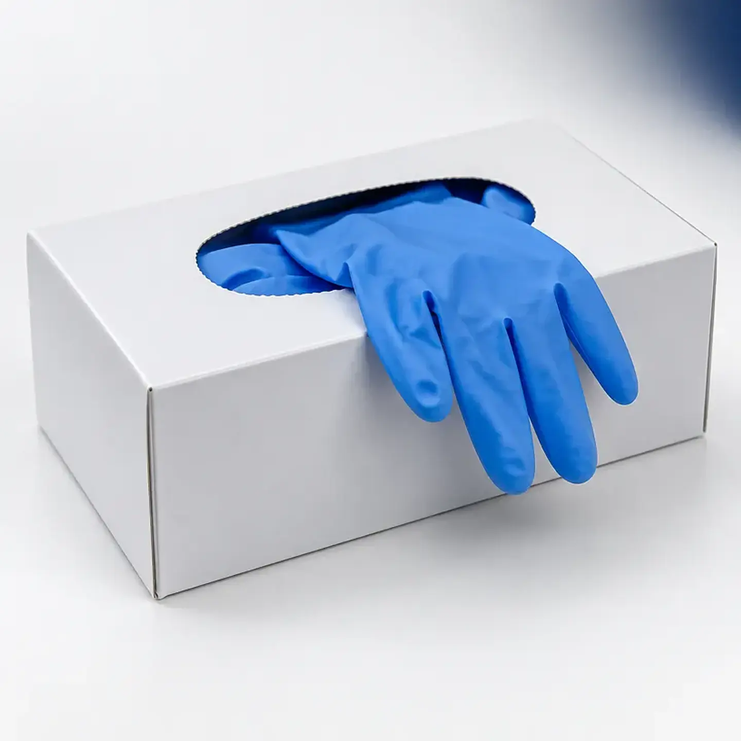 Guante de examen de nitrilo azul, talla M — caja 100 unidades 1
