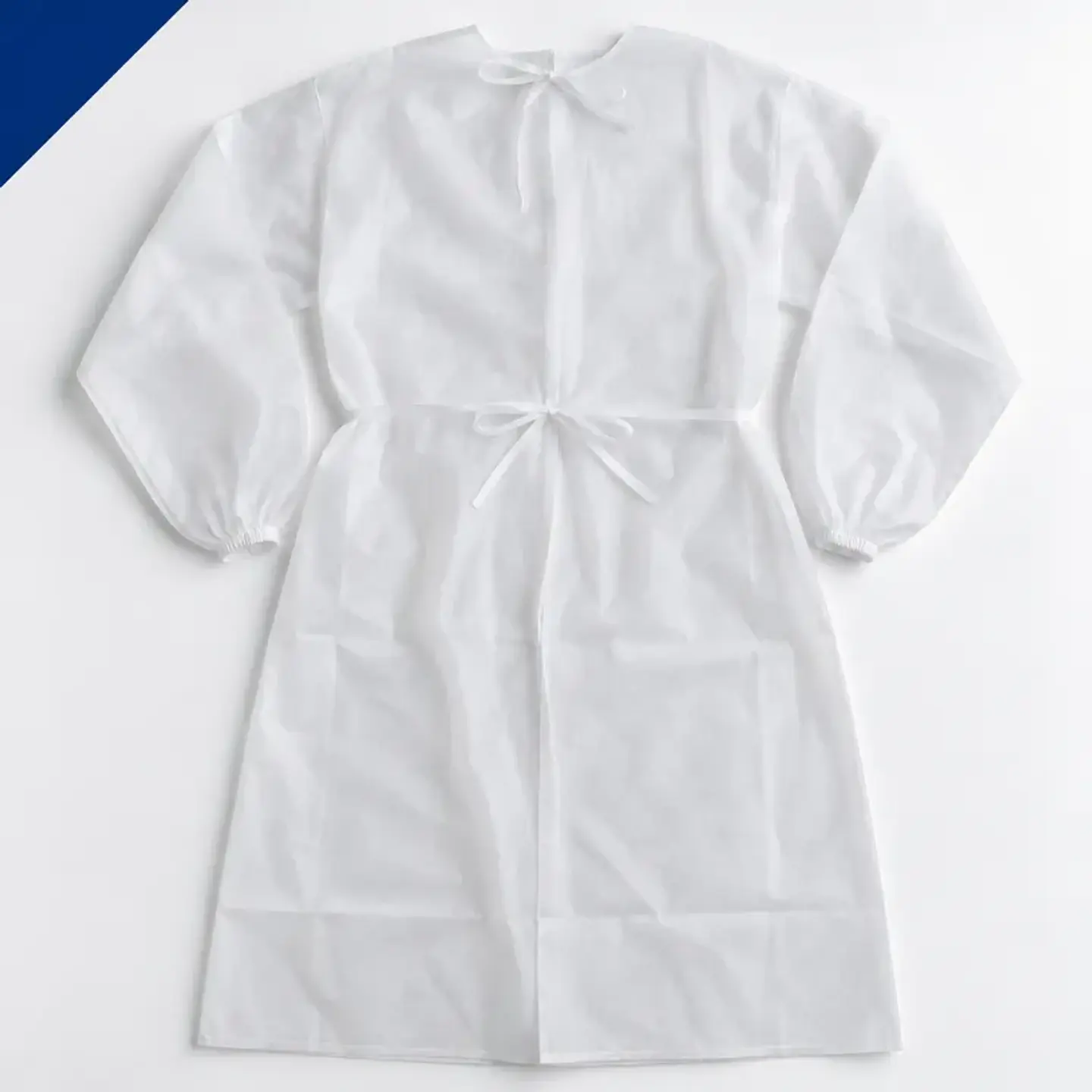 Bata desechable de polipropileno, manga larga — talla única 1