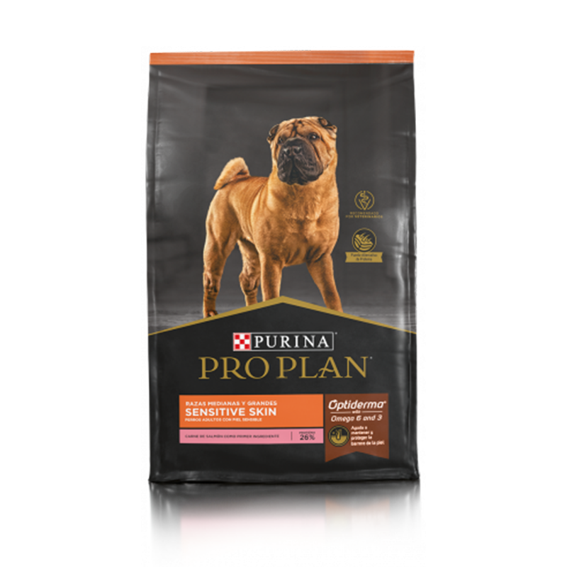 Alimento Pro Plan Adulto Sensitive Skin Razas Medianas Y Grandes Salmón 15kg