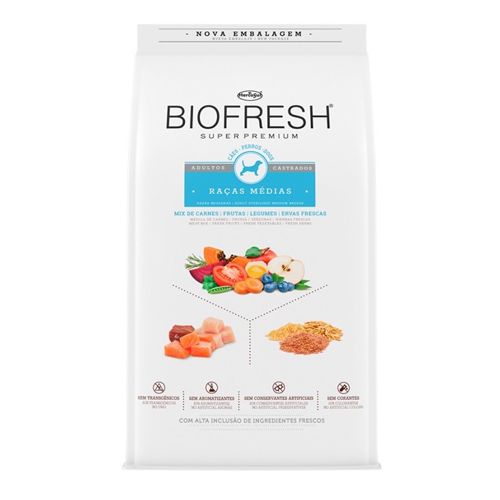Alimento Biofresh Adulto Castrado Raza Mediana 10kg