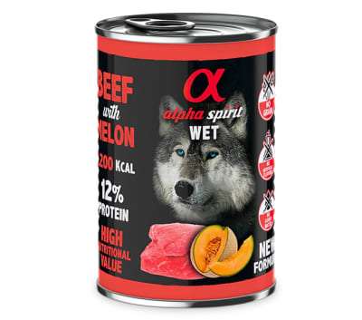 Lata Alpha Spirit Ternera Con Melon 400gr