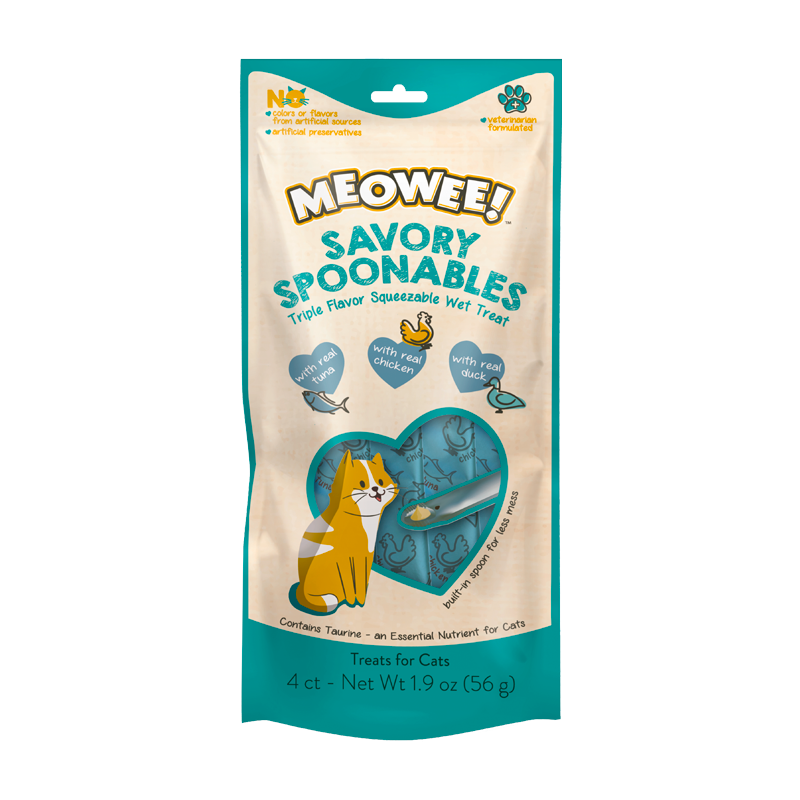 Snack Meowee Spoon Atun, Pollo y Pato 56gr