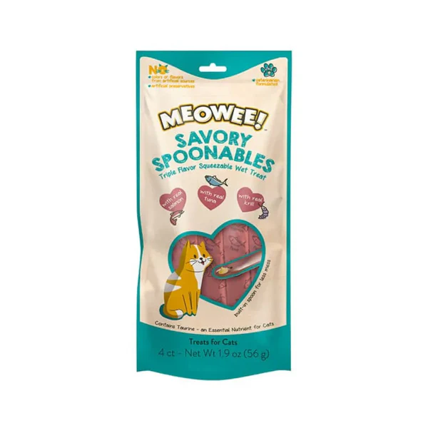 Snack Meowee Spoon Salmon, Atun y Camaron 56gr